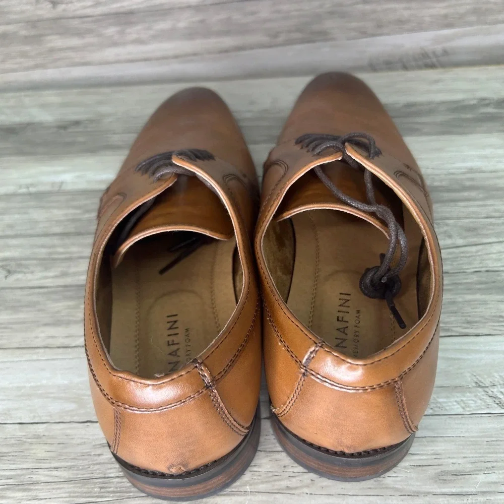 Bonafini Collection Mens Dress Shoes Brown Lace Up Size 10